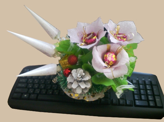 композиция из конфет