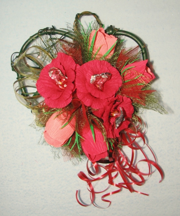 сердце из конфет
